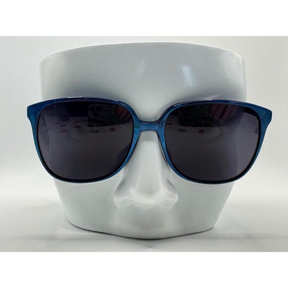True Vintage Sunglasses | Squared Plastic Style | Blue Metallic | Grey Lens #848 - Picture 2 of 10